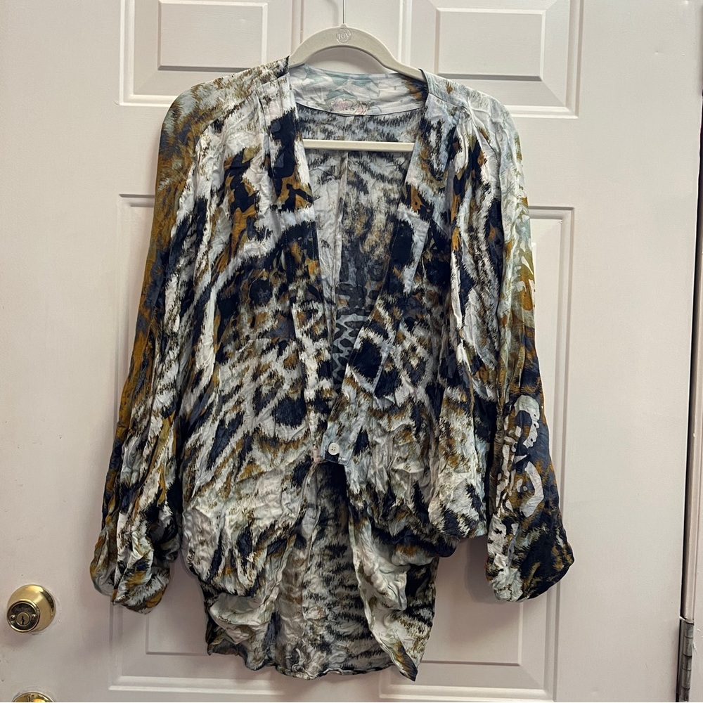 Free People All Tous Single Button Bat Top, One Size Fits Most